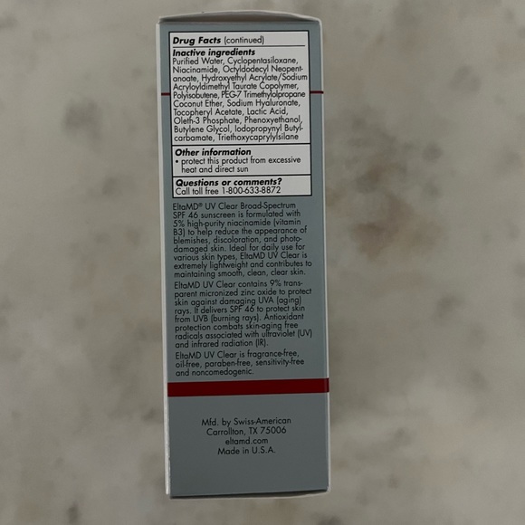 EltaMD UV Clear Broad-Spectrum Facial Sunscreen SPF 46 EXP 5/2025 NEW IN BOX - Picture 2 of 10